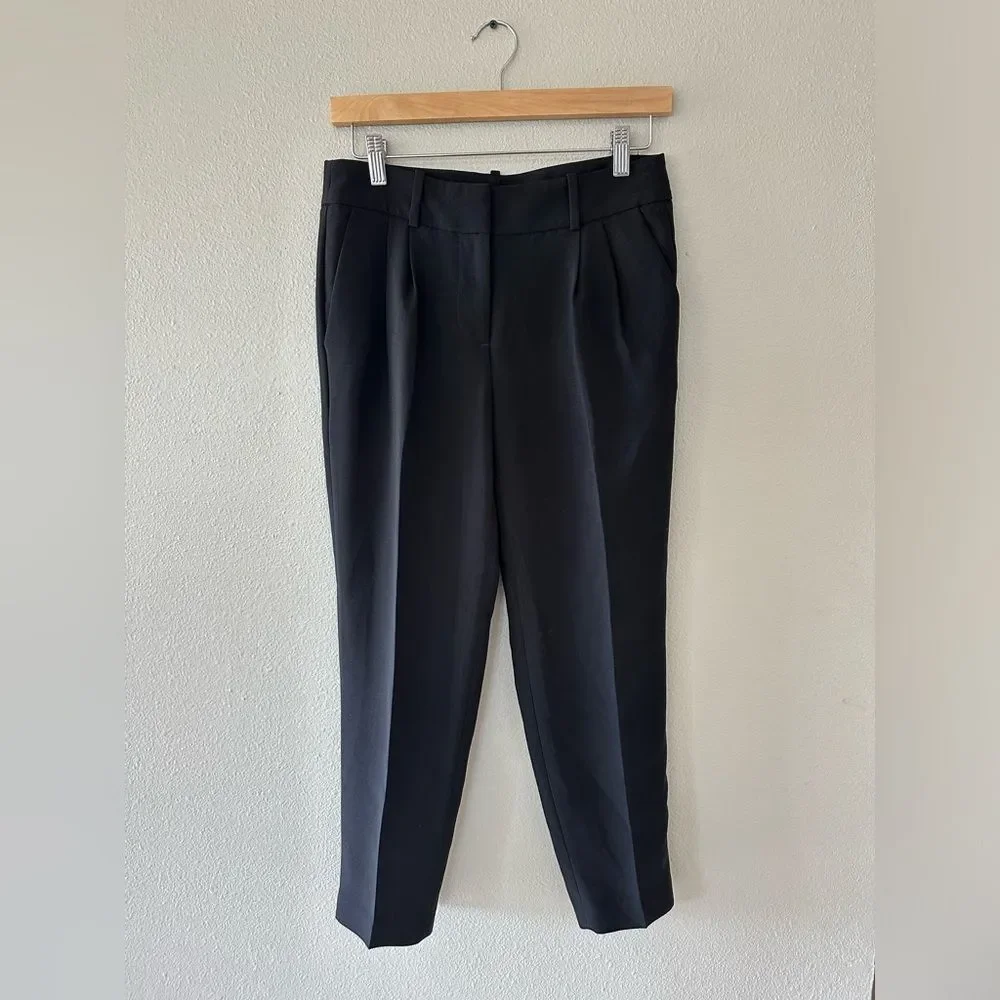 J Crew Essential Straight Dress Pants Trousers Black Size 0